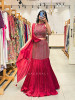 Rihana Maroon Mermaid Indo Western Lehenga with Bead Work