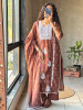 Saesha Brown Chikankari Kurta Set with Dupatta