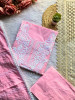 Serene Pink Cotton Embroidered Dress Material