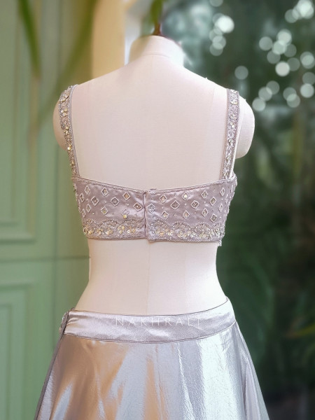 Silver Spell Grey Lehenga with Sequin and Cutdana Embellishment