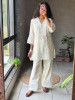 Mirelle Cream Co-ord Set with Lace Embroidery