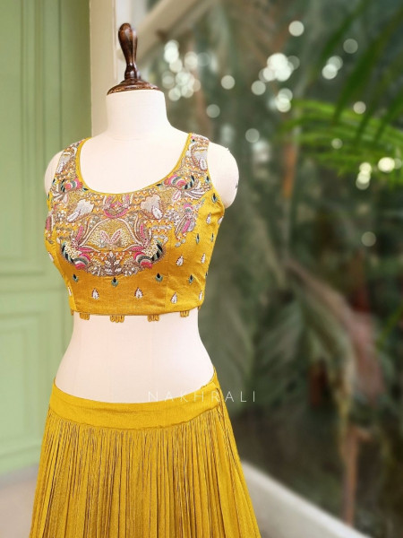 Sunara Yellow Lehenga Set with Cape