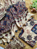Ajrakh Charm Cream Modal Dress Material Set