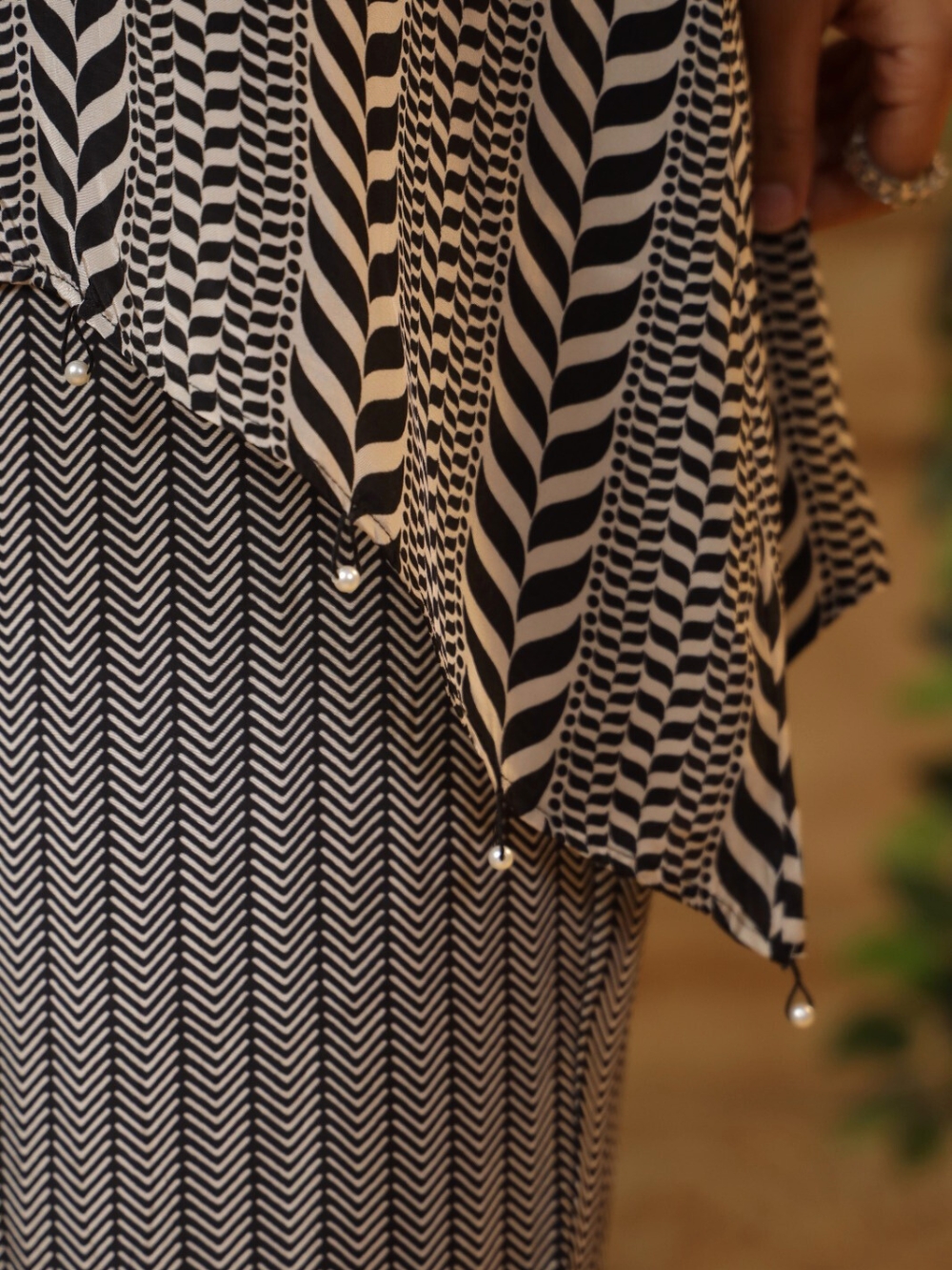 Mehar Black Printed Pant Kurta Set