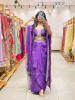 Ruvica Purple Indo Western Draped Set with Embroidery Work