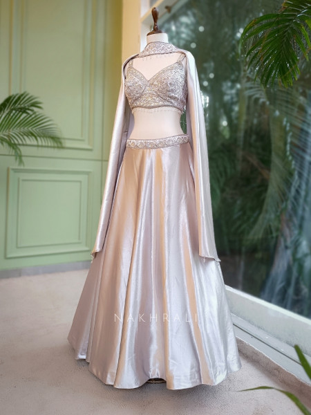 Silver Spell Grey Lehenga with Sequin and Cutdana Embellishment