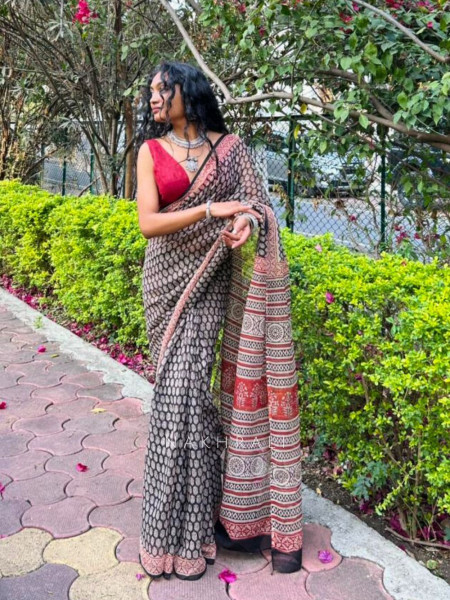 Koshika Black Kota Saree