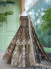 Surmayi Green Mehendi Tissue Silk Indo-Western Lehenga