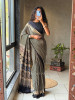 Raabta Black Modal Saree with Ajrak Border