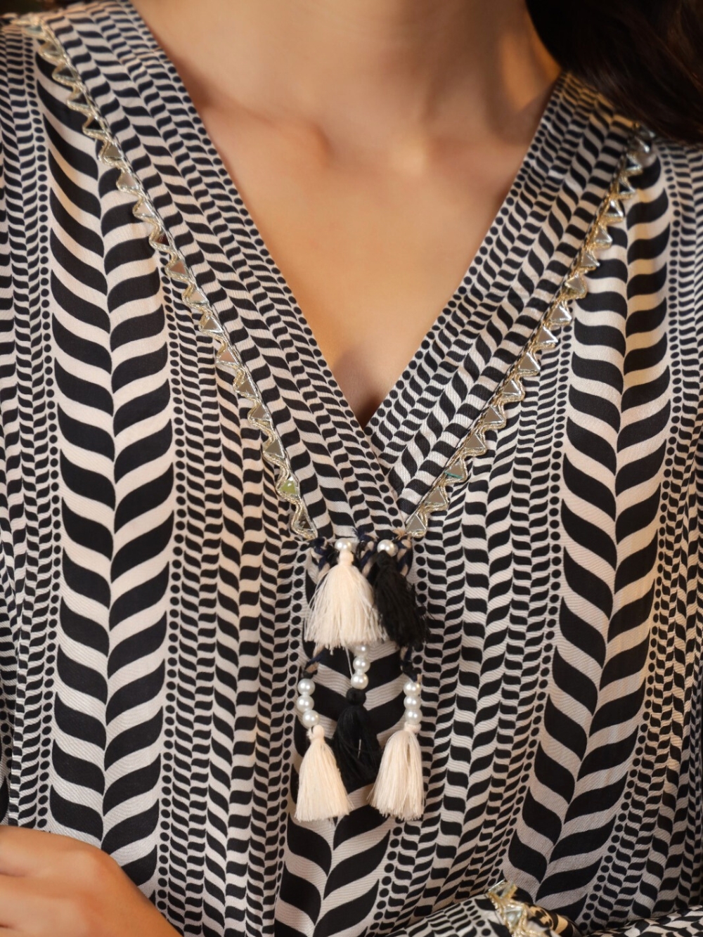 Mehar Black Printed Pant Kurta Set