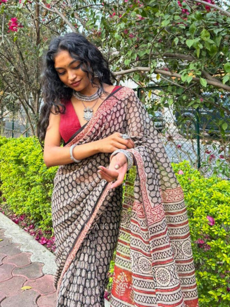 Koshika Black Kota Saree