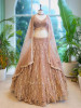 Naivya Brown Sequin &amp; Zari Designer Lehenga
