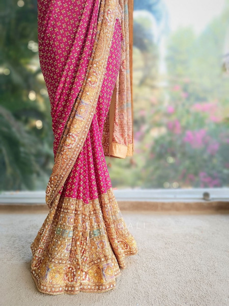 Rivana Saree with Zari and Sequin Heavy Work