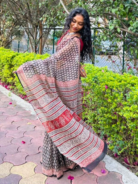 Koshika Black Kota Saree