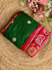 Rangtaal Green Bandhani Saree