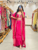 Ruvica Magenta Indo Western Draped Set with Embroidery Work