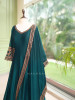 Yashvika Green Raw Silk  Anarkali Suit Set