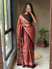 Raabta Red Modal Saree with Ajrak Border