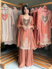 Hridaya Rust Crushed Tissue Silk Suit Set