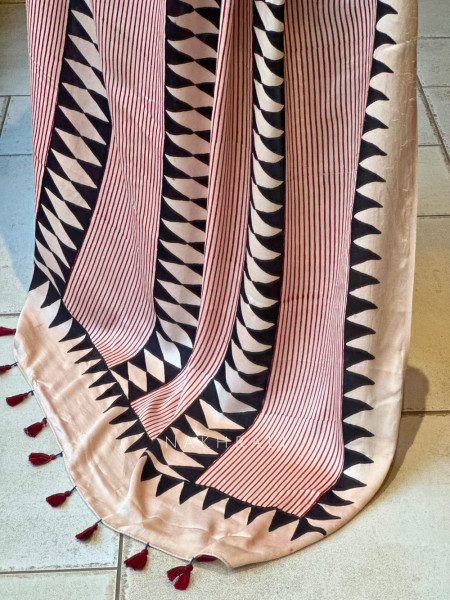 Averi Cream Modal Silk Saree