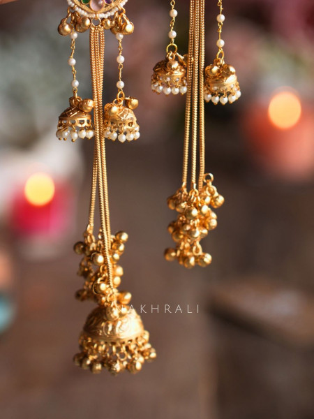 Chandrika Multicolo Kashmiri Long Jhumka Earrings