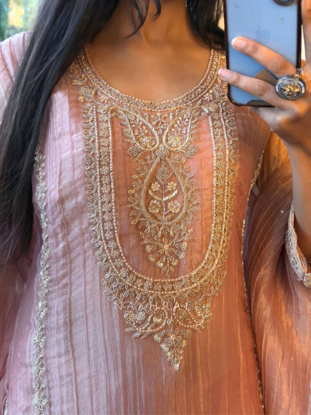 The Nizam Bib Onion Pink Suit Set