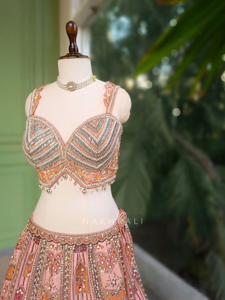 Zyrena Multicolor Embellished Lehenga Set