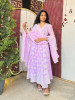 Evara Purple Lucknowi Anarkali Kurta Suit Set
