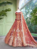 Surmayi Pink Onion Tissue Silk Indo-Western Lehenga