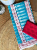 Varnika Blue Block Print Saree with Traditional Motifs