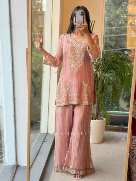 The Nizam Bib Onion Pink Suit Set