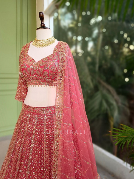 Rivanya Gajari Embroidered Lehenga Set