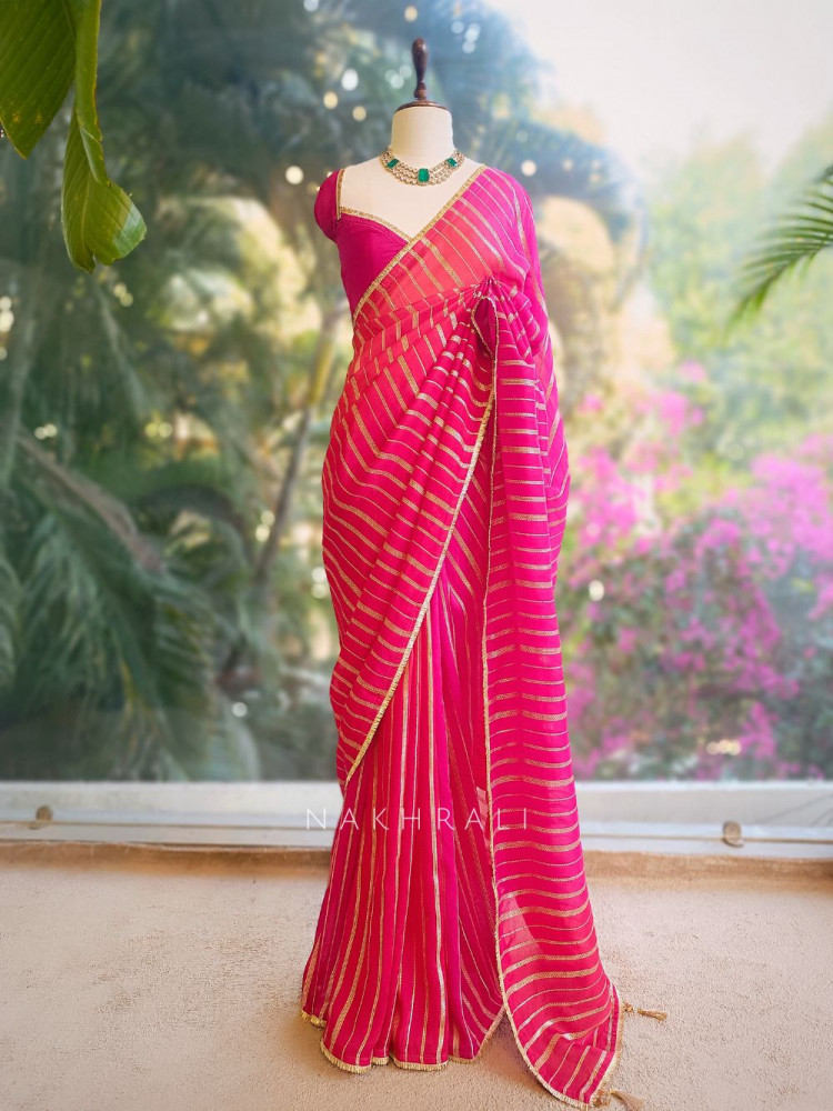 Image of Raasrika Red Leheriya Saree