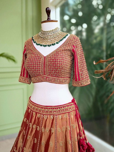 Regalia Red Banarasi Bridal Lehenga