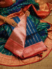 Kaashi Blue Banarasi Silk Saree with Brocade Pallu