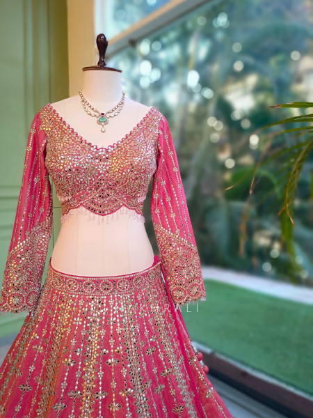 Tarang-E-Gulab Magenta Bridal Lehenga