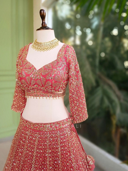Rivanya Gajari Embroidered Lehenga Set
