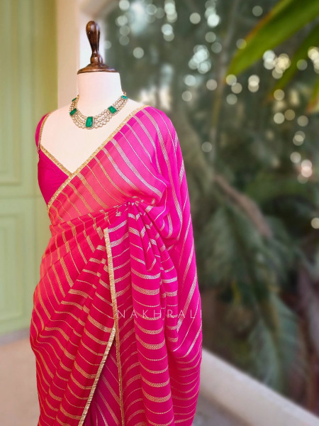 Raasrika Red Leheriya Saree