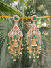 Eternal Grace Green Dangler Earrings