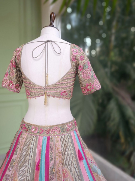 Kivara Multicolor Lehenga Set with Sequin and Embroidery Work