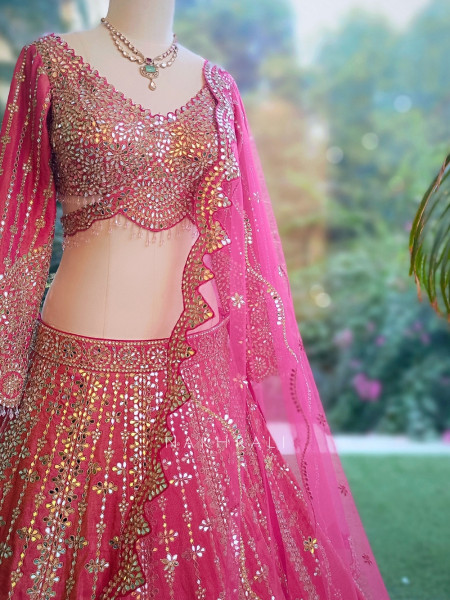 Tarang-E-Gulab Magenta Bridal Lehenga