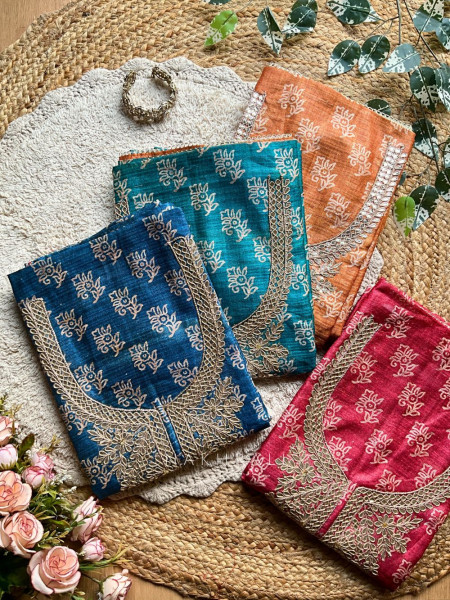 Nooraniya Gajari Embroidered Dress Material Set
