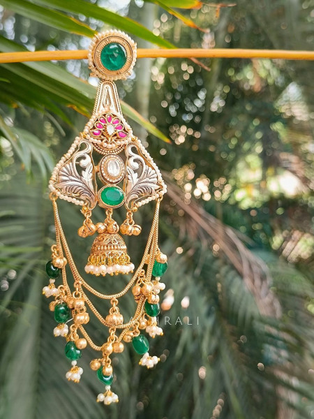 Eternal Grace Green Dangler Earrings