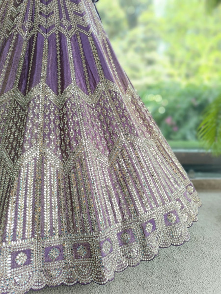 Aks-e-Violet Purple Lehenga
