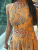 Ishvani Mustard Chanderi Silk Indo-Western Jumpsuit