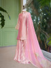 Roselle Blush Zari &amp; Sequin Kurta Palazzo Set