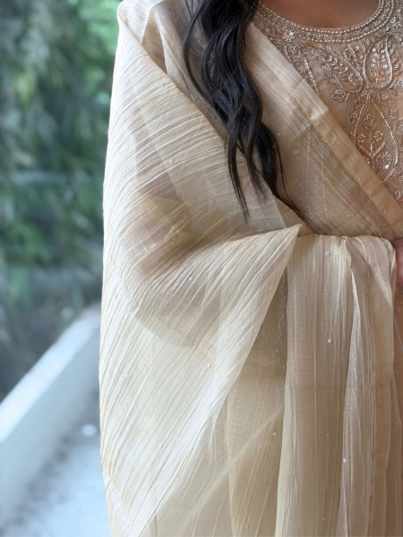 The Nizam Bib Beige Suit Set