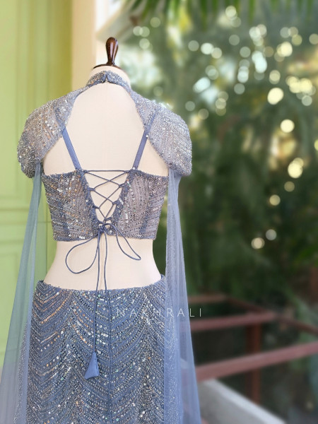 Ravelle Lavender Indo Western Lehenga with Sequin Cut Dana Work