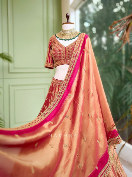 Regalia Red Banarasi Bridal Lehenga