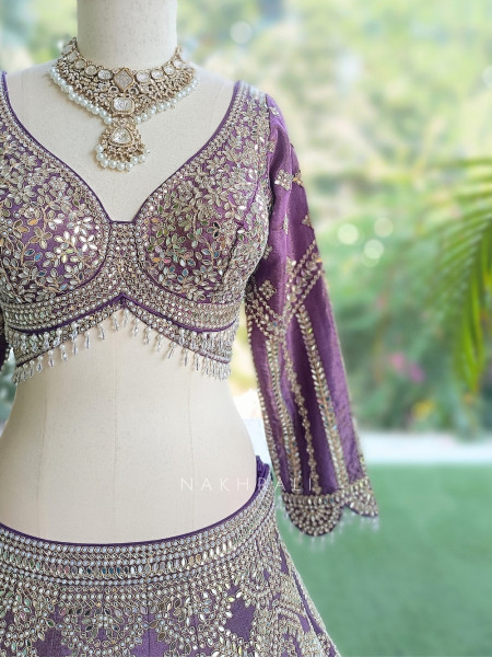 Aks-e-Violet Purple Lehenga